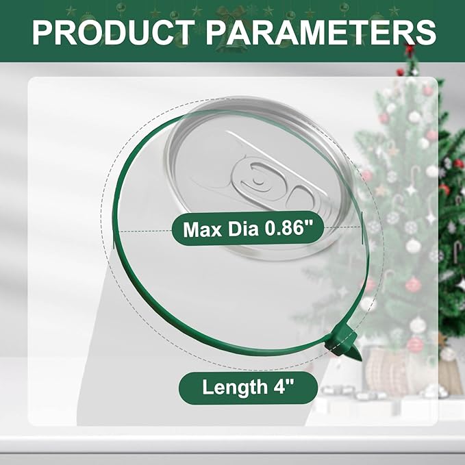 Green Zip Ties 4", 1000 Pack, Cable Ties UV Resistant, Wire Ties 18 lbs Tensile Strength for Garden, Plants, Fence, Holiday Lights, Yakobela