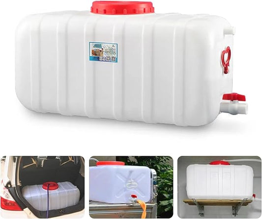 Heavy Duty Water Container Plastic Water Storage Carrier with Tap 50l 80l 110l 200l Water Tank Water Bottle Dispenser for Camping Caravan Hiking Outdoor(Size:200L)