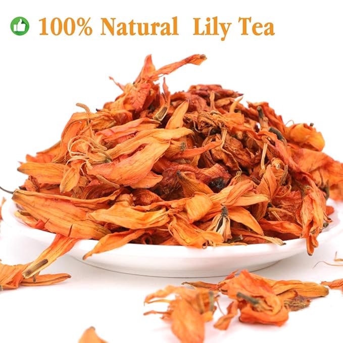 Plant Gift 100% Pure Natural Lily Tea, Premium Lilies, Dried Health Lily Flower Tea 35g