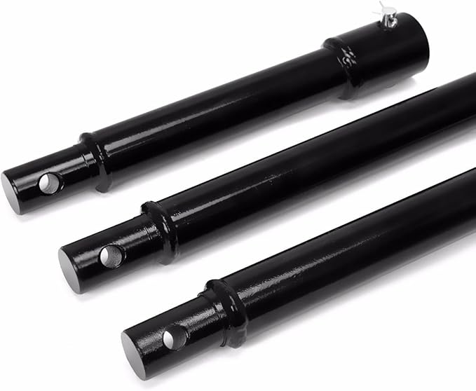 XtremepowerUS3 3 Pieces Auger Extension Drill Bits (8", 12", 20" Length) Extension Earth Ice Auger Extension Set Post Hole Digger Replacement Compatible to 3/4" Shaft