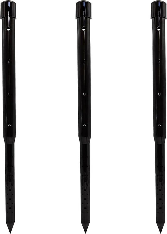24" DEEP DRIP Watering Stake (3 Pack) (Black), 24GKDD