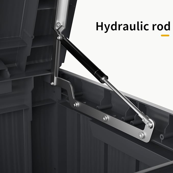 150 Gallon Outdoor Storage Box Waterproof Lockable Resin Deck Box Large, Patio Storage Bin for Pool Accessories Cushion Furniture, Garden Tools, UV-Resistant Outside Delivery Black