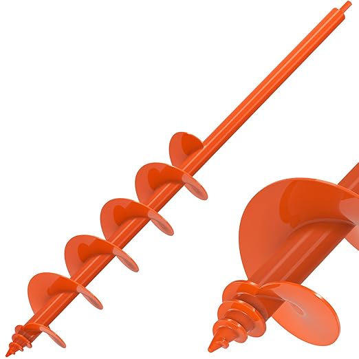 Threaded Auger Drill Bit for Planting, 4''x32'' Drill Augers for Digging Holes with Self-Tapping Screw, 3MM Heavy Duty Garden Auger Drill Bit for Planting, Dirt Bulb Plant Auger for Drill