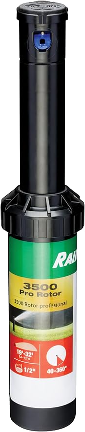 Rain Bird CP3504PC Pro Rotor with Rain Curtain Nozzle Set, 40° - 360° Pattern, 15' - 35' Spray Distance