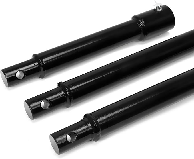 XtremepowerUS3 3 Pieces Auger Extension Drill Bits (8", 12", 20" Length) Extension Earth Ice Auger Extension Set Post Hole Digger Replacement Compatible to 3/4" Shaft