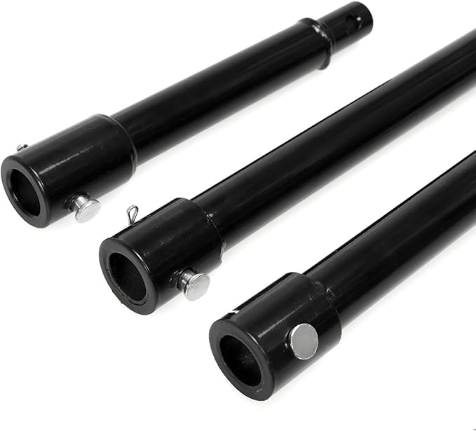 XtremepowerUS3 3 Pieces Auger Extension Drill Bits (8", 12", 20" Length) Extension Earth Ice Auger Extension Set Post Hole Digger Replacement Compatible to 3/4" Shaft