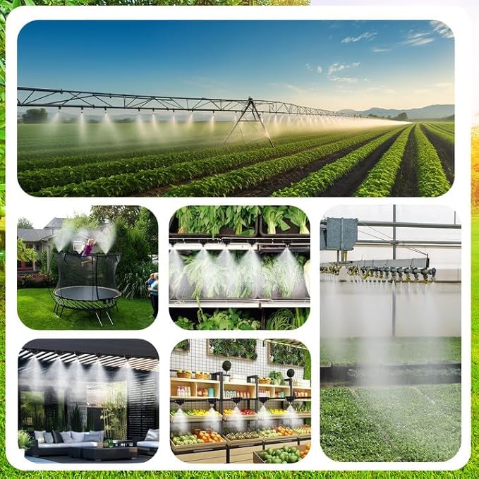 20 Pack Brass Misting Nozzles with 20Pc Brass Misting Nozzles O Ring,Heavy Duty Misting Nozzle 0.02" Orifice (0.5 mm)10/24 UNC for Outdoor Cooling System Dust Control