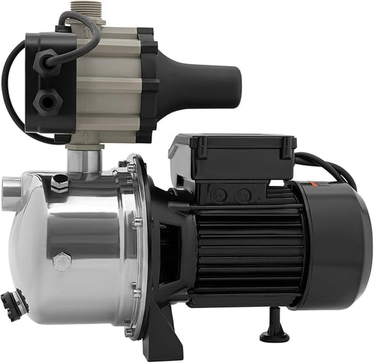 1.5HP 1200GPH 164ft Head Garden Hose Water Booster Pump - 115V Shallow Well Sprinkler Pump with Automatic Controller - High-Flow Irrigation, Draining & Water Transfer Jet P ump