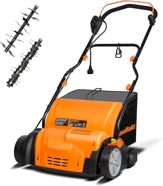 LawnMaster GV1314 Electric 15” 13 Amp Dethatcher and Scarifier