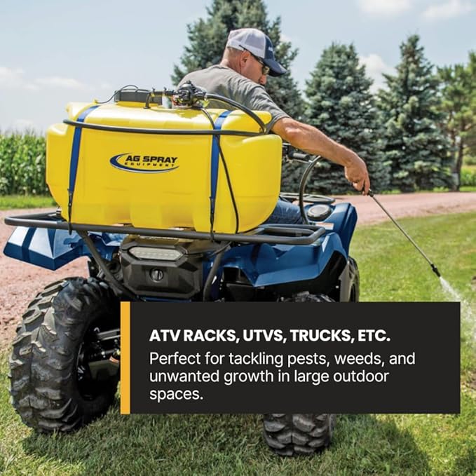 25 Gallon Silver Spot Sprayer – 2.2 GPM SHFLO 12V Pump, Economy Handgun with Adjustable Nozzle, 15’ Hose – Lawn & Garden ATV/UTV Sprayer for Weed & Pest Control