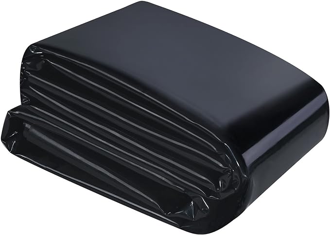 Pond Liner 20 x 25ft 20 mil Pond Liners for Outdoor Ponds, UV Resistant LDPE Pond Liner for Fish Ponds, Pool, Water Features, Fountains, Waterfall and Water Gardens, Black