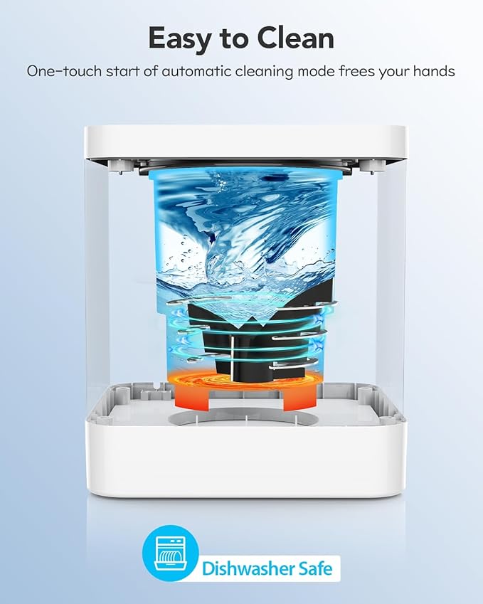 Electric Composter for Kitchen Indoor, 5.2L Large Countertop Compost Bin with 3-in-1 Drying/Grinding/Composting, Odorless Food Waste Compost Machine with Auto-Clean & Smart Sensor LED Display, EC03