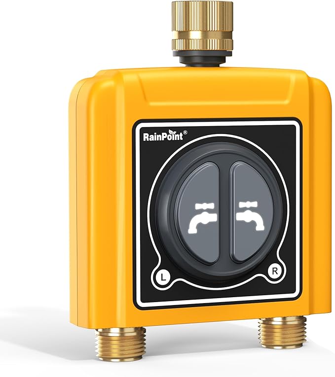 RAINPOINT WiFi Water Timer with Brass Inlet & Outlet.Only WiFi Sprinkler Timer, No WiFi Hub.Must Use with 2.4Ghz WiFi and TWG004WRF WiFi Hub (Lot Number After 202108)