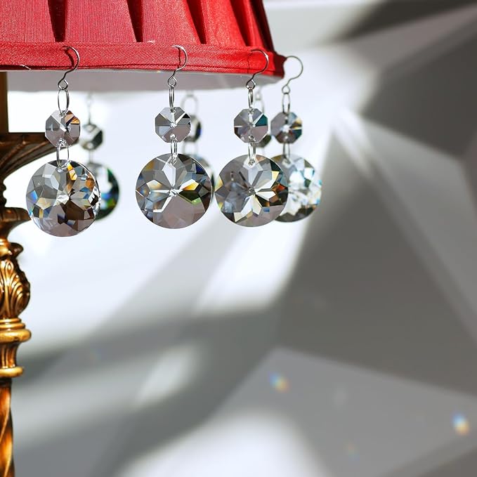 12pcs Crystal Suncatchers, Hanging Crystals Chandelier Prisms for Windows, Rainbow Maker Home Decoration