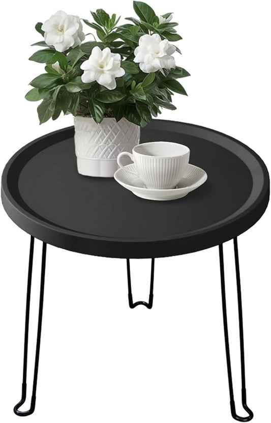 Home or Outdoor Multi-Functional Folding Portable Space-Saving Table (Black)