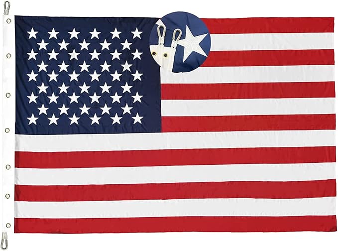 Homissor American Flag 20x30 Ft Large US Flags USA - Giant United State Flag Heavy Duty Outdoor Embroidered Stars for All Weather High Wind Sewn Stripes With Brass Grommets