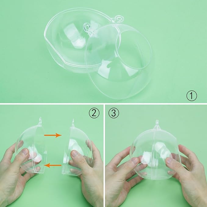 20 Pcs 4.72 Inch Tea Lights Hanging Glass Globes Orbs, Clear Hanging Candle Holder, Tealight Candle Holder for Wedding, Christmas, Party, Centerpiece Accessory and Home Decor by KUKLIPJIM.