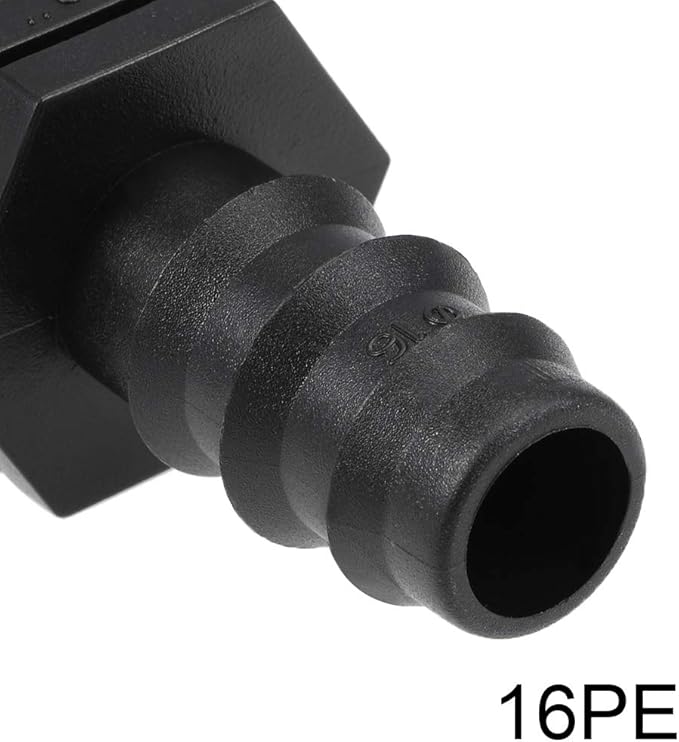 uxcell Barb Drip Pipe Connector 1/2 BSPT Male Thread 16PE Hose Fitting for Garden Agricultural Irrigation System, Plastic 25pcs