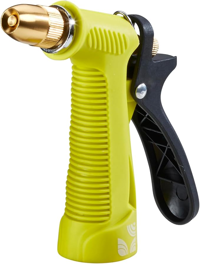 Adjustable Water Jet Hose Nozzle 500010 with Rear Trigger and Comfort Grip by New England Garden Tools for Cleaning, Watering Plants & Yards, Washing Cars & Pets