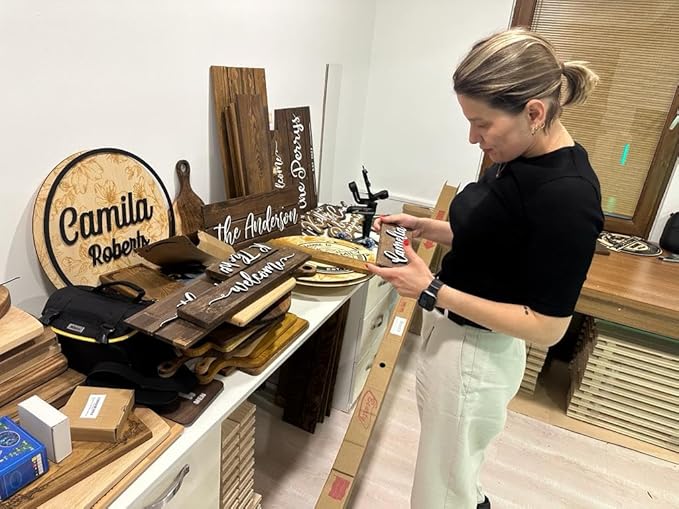 Wedding Guest Book Sign with Pen, Personalized Wooden Letter Monogram, Custom Last Name and Date, Laser Engraved Guestbook Alternative for Couple, Large Sizes Options