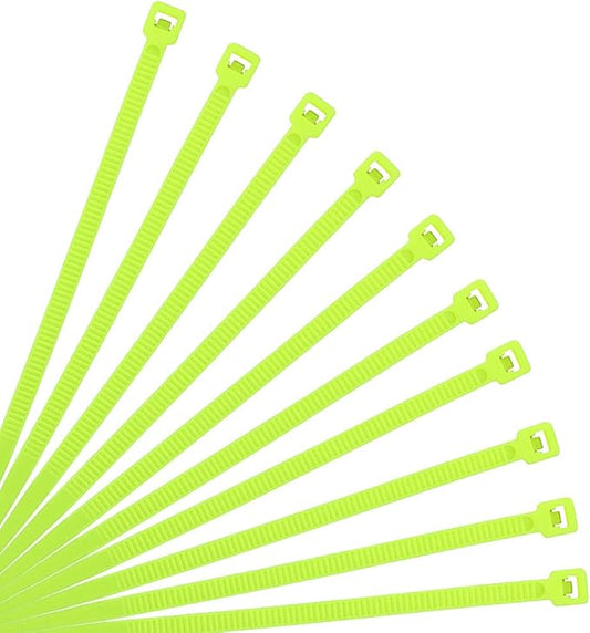 XINGO 8 Inch Cable Zip Ties (500 Pack), 40 Lbs Tensile Strength-Heavy Duty, Self-Locking Nylon Plastic Nylon Wire Ties for indoor and outdoor use(Apple Green)