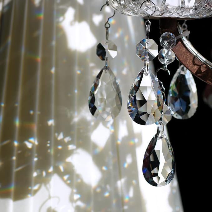12pcs Crystal Suncatchers, Hanging Crystals Chandelier Prisms for Windows, Rainbow Maker Home Decoration