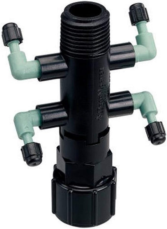 Orbit 20 Pack Drip System Shrub Adapter 4-Port Watering Manifold for 1/4 Inch Tube…