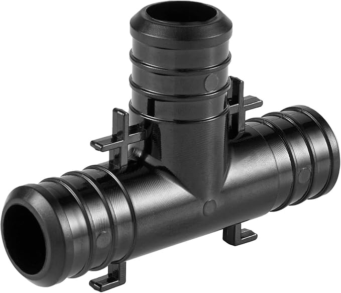 (Pack of 10) EFIELD Poly PPSU Barb Crimp Pex Fitting 3/4" X 3/4"x3/4" Tee With Tab, ASTM 2159,(PPSU1807052)