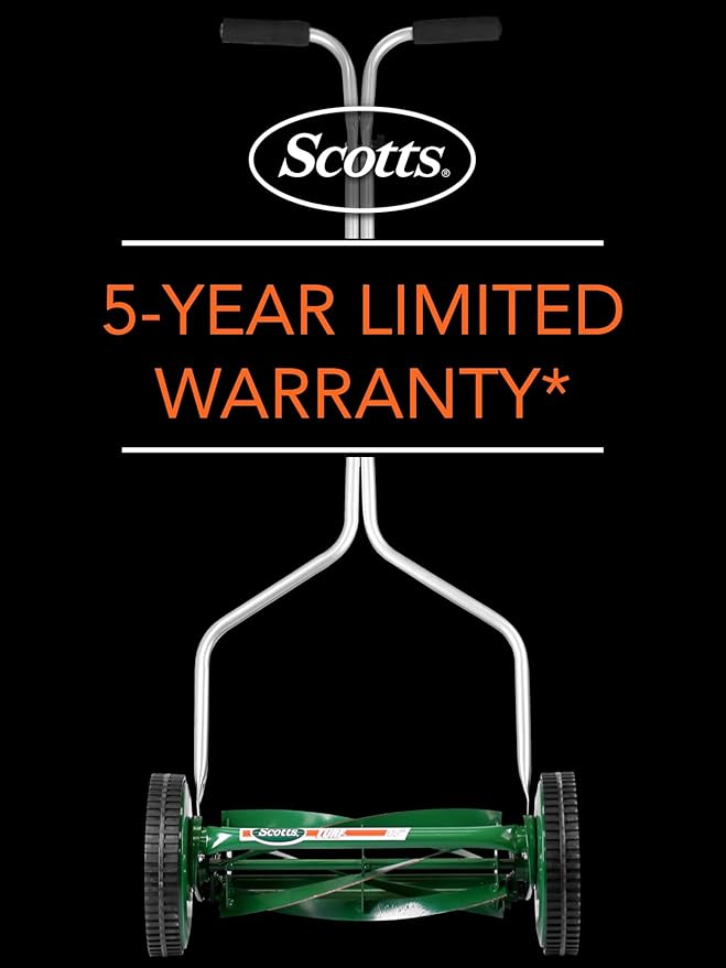 Scotts Outdoor Power Tools 304-14S 14-Inch 5-Blade Push Reel Lawn Mower, Green
