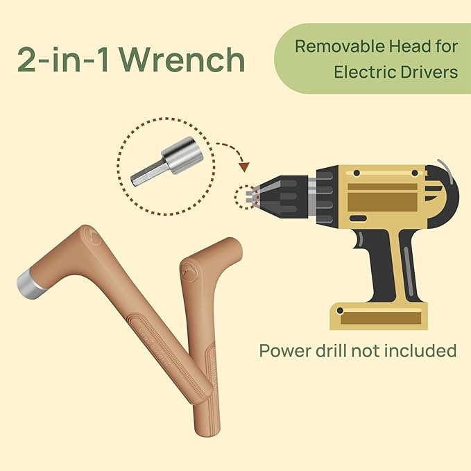 Vego garden 17" Tall 9 in 1 Novel Wooden-Look Metal Raised Garden Bed Kits Modular Planter Beds with 2 in 1 Wrench & Magnetic Plant Tags for Vegetables Flowers, Sunlit Oak