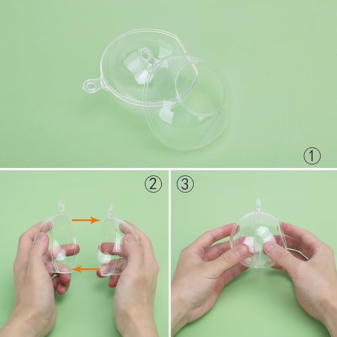 60 Pcs 3.15 InchTea Lights Hanging Glass Globes Orbs, Clear Hanging Candle Holder, Tealight Candle Holder for Wedding, Christmas, Party, Centerpiece Accessory and Home Decor by KUKLIPJIM.