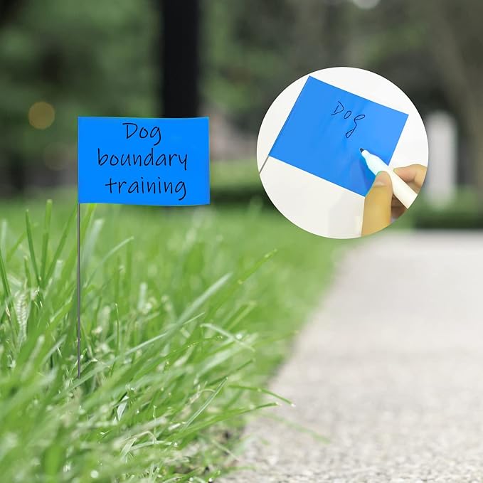 Zozen Marking Flags, Blue Color/1000 Pcs/15x4x5 Inch, Yard Flags for Lawn & Irrigation & Landscape & Sprinkler & Survey & Dog Training.