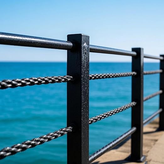 250FT 1/8" Stainless Steel Cable Black 7x7 Strands Aircraft Cable T316 Wire Rope with Cable Cutter 1800lbs Breaking Strength Wire Cable for Deck Cable Railing, Stair, Fence, DIY Balustrades