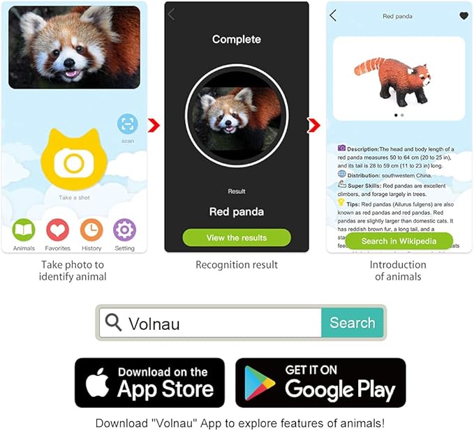 Volnau Safari Animal Figurines Toys 7PCS North America Figures Zoo Pack for Toddlers Kids Christmas Decoration Gift Preschool Educational Moose Wolf Bear Jungle Forest Woodland Set