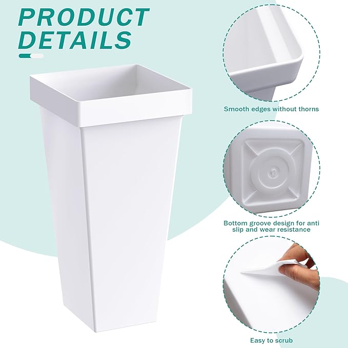 Putros Flower Display Stand with 12 Buckets White 3 Layers Metal Floral Cart with Wheels Moving Florist Bouquet Bar Plant Shelf for Indoor Outdoor Patio Garden Party Decor