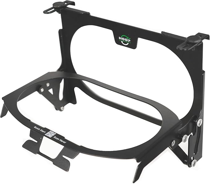 Hoop Metal Compost Bag Holder + 25 Compost Bags 3 Gallon, Clips to Kitchen Trash Can, Kitchen Cabinet Door, Replaces Countertop Compost Bin, Hanging Trash Can.