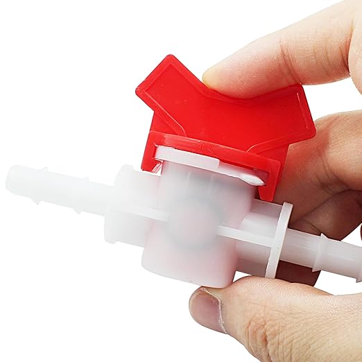 Murtenze 2Pcs 5/16 inch Hose Barbed Ball Valve Drip Irrigation Ball Valve Shut Off Switch for Drip Irrigation and Aquariums