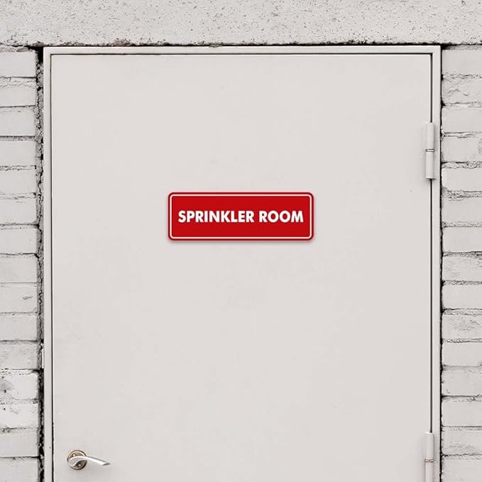 Signs ByLITA Standard Sprinkler Room Sign (Navy Blue/White) - Large