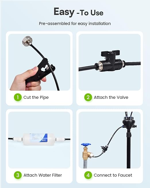 RAINPOINT Misters for Outside Patio - Upgraded 26FT(8M) Misting System Kit with Water Filter for Cooling Outdoor, 26FT Misting Line + 7 Mist Nozzles for Backyard Garden Porch Deck Greenhouse