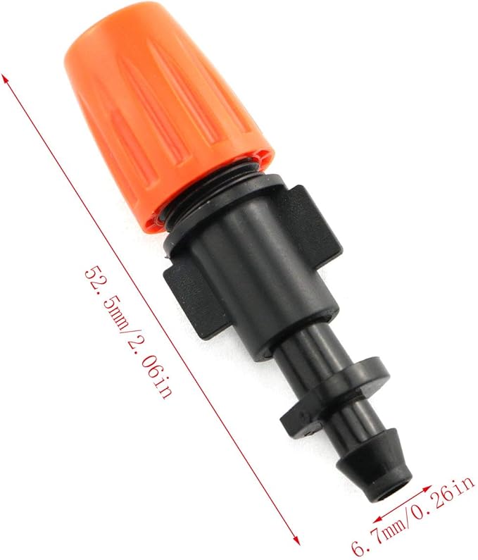 E-outstanding Micro Flow Dripper 12PCS Micro Spray Adjustable Garden Sprinkler Head Atomizers Sprinklers Drip Irrigation Misting Nozzles