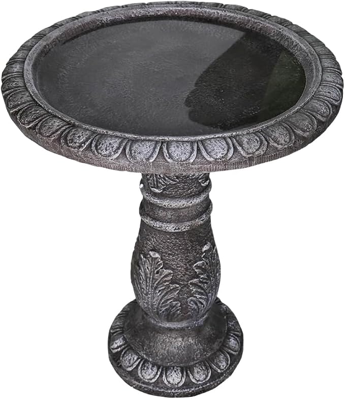 Outdoor Bird Bath for Garden Decoration - 24.4" H * 20" Φ Bird Bath for Outside, Classical Birdbath Patio or Yard