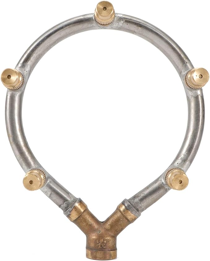 Misting Nozzle Stainless Steel 5 Head Adjustable Circular Irrigation Sprinkler Misting for Garden Watering