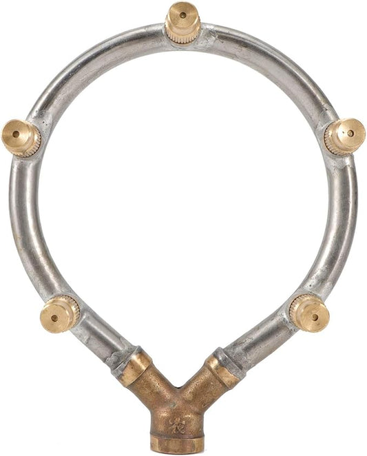 Misting Nozzle Stainless Steel 5 Head Adjustable Circular Irrigation Sprinkler Misting for Garden Watering