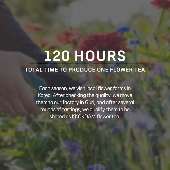 KKOKDAM Flower Tea Set Sampler - Loose Leaf, Fancy Variety Pack, Blooming Flowers, Unique Gifts