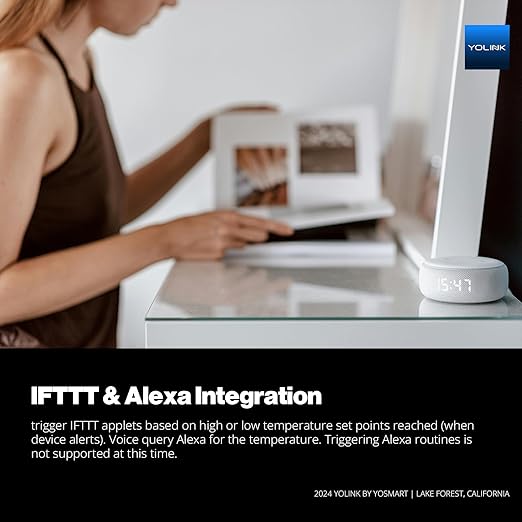 YoLink Smart Freezer Thermometer, LoRa Wireless Fridge Temperature Sensor 3-Pack, Ideal for Refrigerator, Freezer, Greenhouse, Pet Cage, App & SMS Alerts, 5-Year Battery, Hub Requied