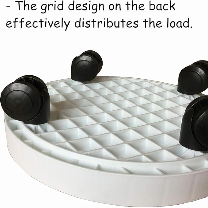 WanderingDonkey 14 Inch Wheeled Potted Flower Mover Dolly with Casters, Round Coaster for Indoor Outdoor,Planter Saucer Tray, Heavy Duty Plant Caddie with Wheels,Rolling Plant Stand Pot Trolley