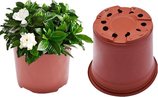 100 PCS 6.7 Inches Plastic Plant Nursery Pots, Reusable for Succulents, Seedlings, Cuttings, Transplanting,Seedlings Plastic Plant Pots with Drainage Holes