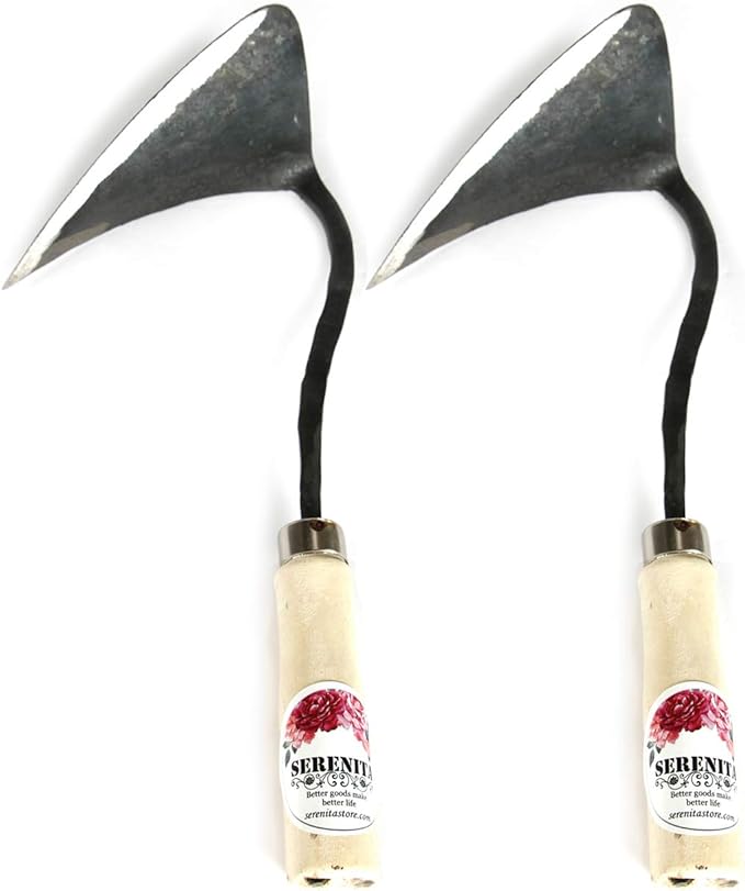 SERENITA Lawn Grass Edger Hoe Garden Tool Weeding Tools for Garden. Homi Korean Plow Easy Digger with Blade. Less Effort Easy Farming Tool 2pcs