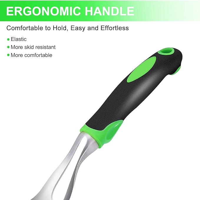 Kynup Garden Tools, Pitchforks, Garden Tools, Weeder Aluminum with Soft Rubberized Non-Slip Handle, Durable Garden Hand Tools Garden Gifts for Men Women