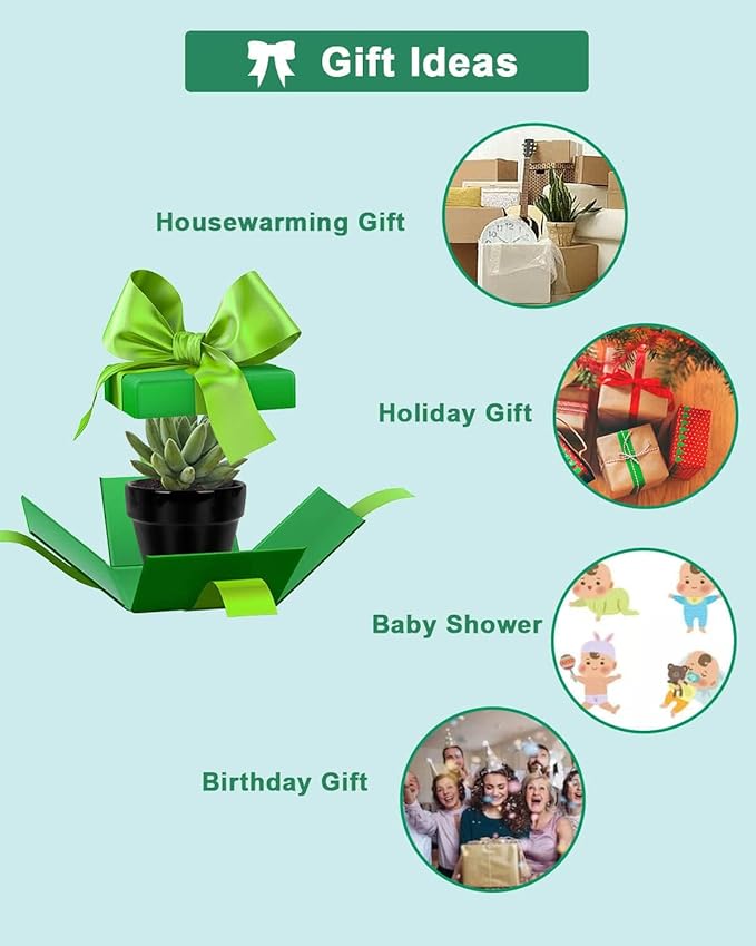 vensovo 48 Pcs 2" Tiny Ceramic Plant Pots with Drainage Hole - Black Small Mini Ceramic Pottery Planter Ideal for Indoor/Outdoor Plants, Crafts, Wedding Favors